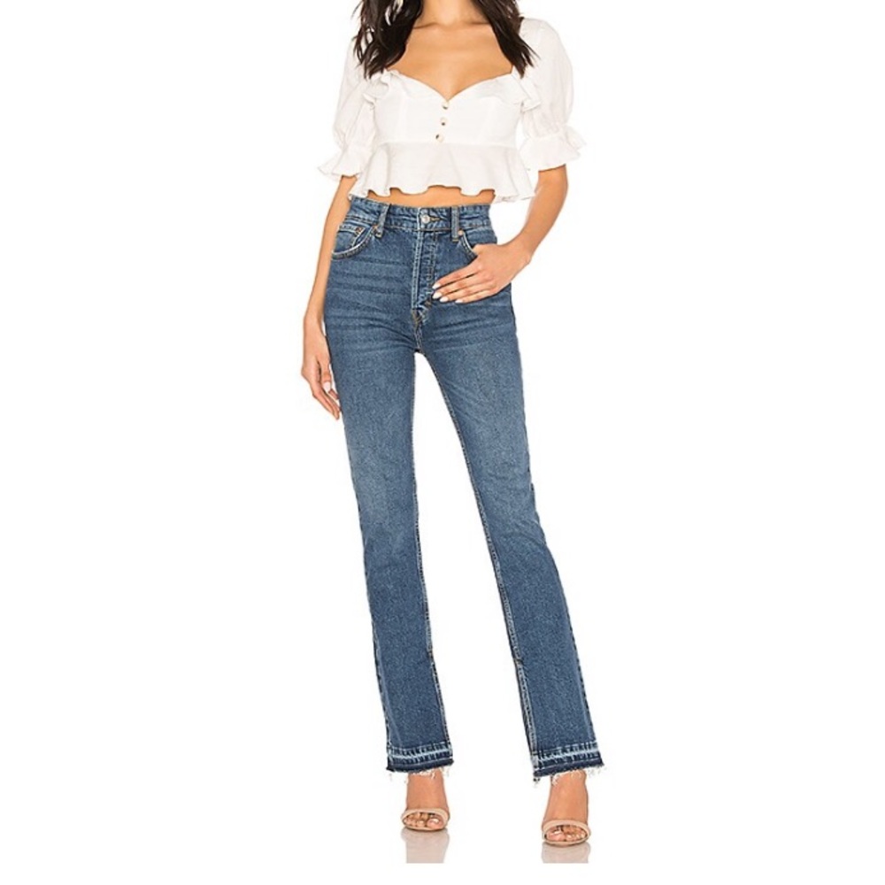 Free People Emmy Split Hem Boot Cut Jean